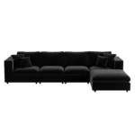 Asher Large Sofa with Reversible Footstool