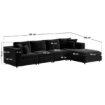 Asher Large Sofa with Reversible Footstool