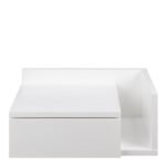 Ashlan 1 Drawer Wall Mounted Square Bedside Table in White