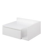 Ashlan 1 Drawer Wall Mounted Square Bedside Table in White