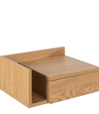 Ashlan Square Bedside Table with 1 Drawers in Oak