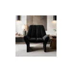 Aster Black Velvet Accent Chair