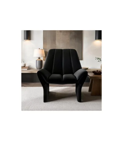 Aster Black Velvet Accent Chair