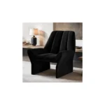 Aster Black Velvet Accent Chair