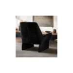 Aster Black Velvet Accent Chair