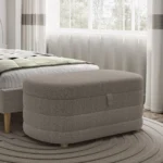 Ava Boucle Ottoman Storage Box
