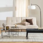 Avila Side Table with Brown Marble Top 42x45cm