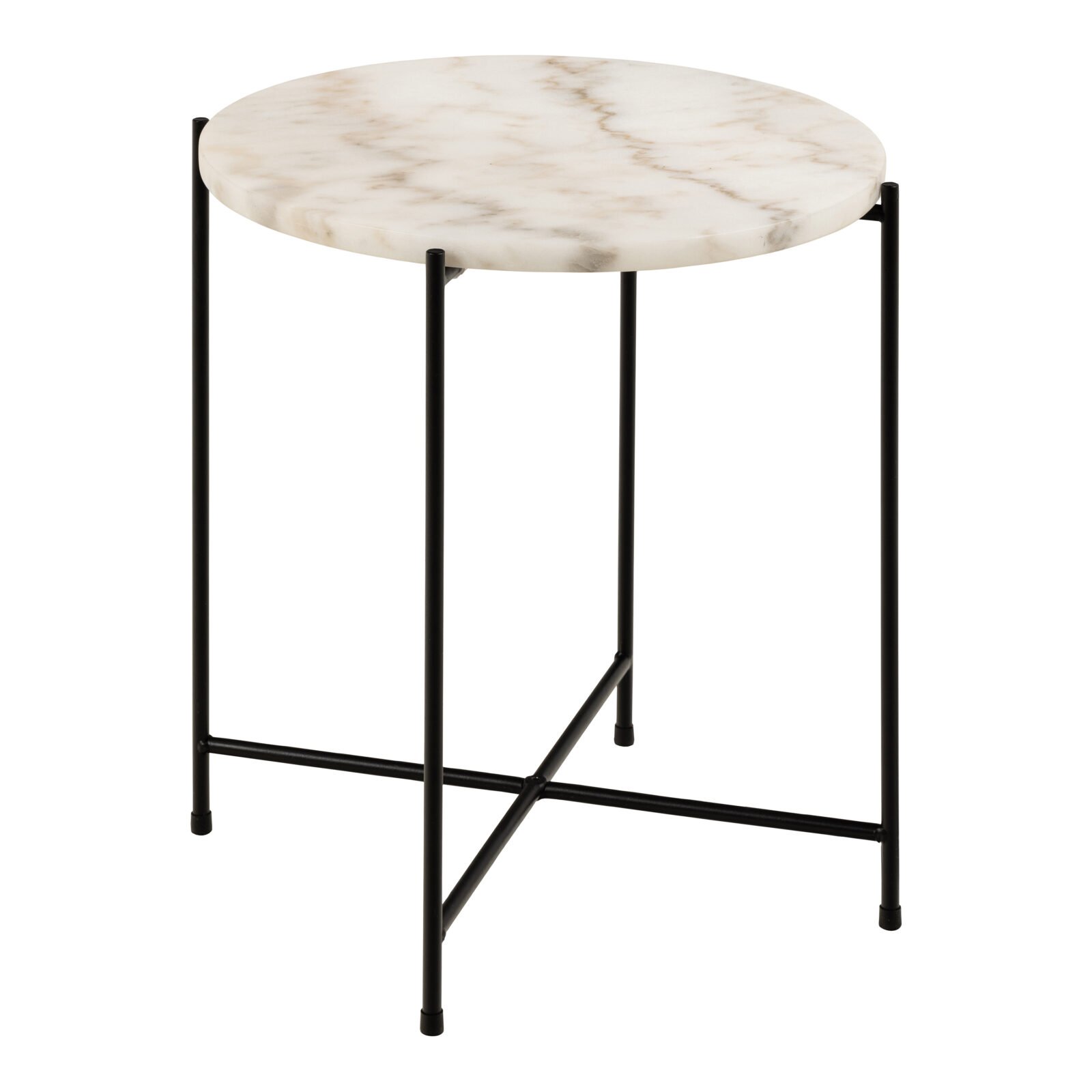 Avila Side Table with White Marble Top 42x45cm Avila Side Table with White Marble Top 42x45cm