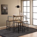 Bahamas Bar Table Set in Black and Oak