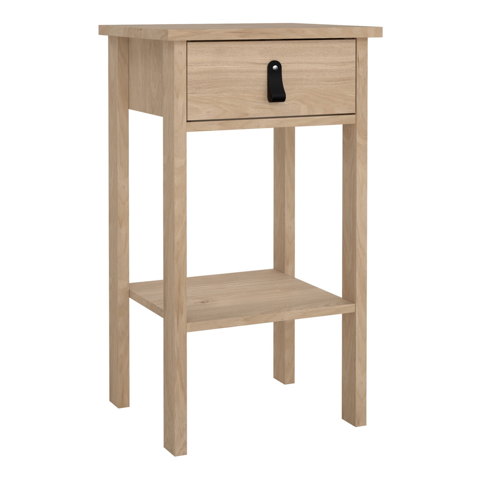 Barcelona Bedside Table with 1 Drawers in Jackson Hickory Oak Barcelona Bedside Table with 1 Drawers in Jackson Hickory Oak