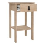 Barcelona Bedside Table with 1 Drawers in Jackson Hickory Oak