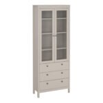 Barcelona China Cabinet 2 Glass Doors with 3 Drawers