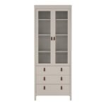 Barcelona China Cabinet 2 Glass Doors with 3 Drawers