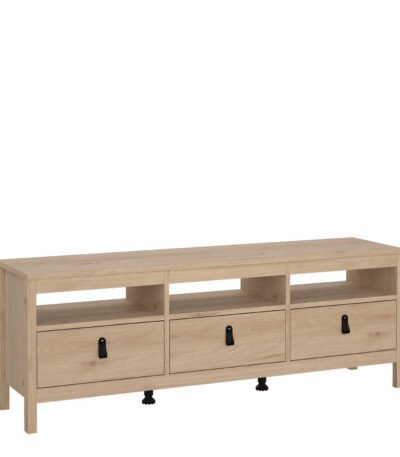 Barcelona TV-Unit 3 Drawers in Jackson Hickory Oak