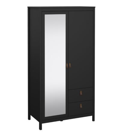 Barcelona Wardrobe with 1 Door 1 Mirror Door 2 Drawers
