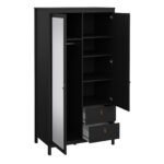 Barcelona Wardrobe with 1 Door 1 Mirror Door 2 Drawers