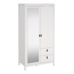 Barcelona Wardrobe with 1 Door 1 Mirror Door 2 Drawers