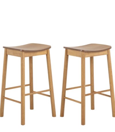 Barlow Bar Stool Without Back in Matt Oak Set of 2