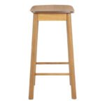 Barlow Bar Stool Without Back in Matt Oak Set of 2