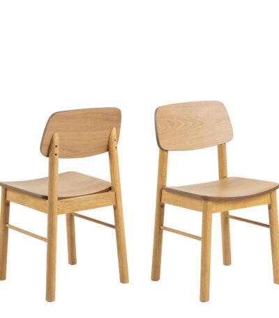 Barlow Dining Chair in Matt Oak Set of 2