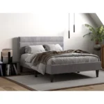 Barnhill Fabric Bed Silver