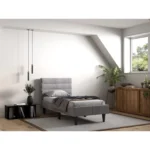 Barnhill Fabric Bed Silver