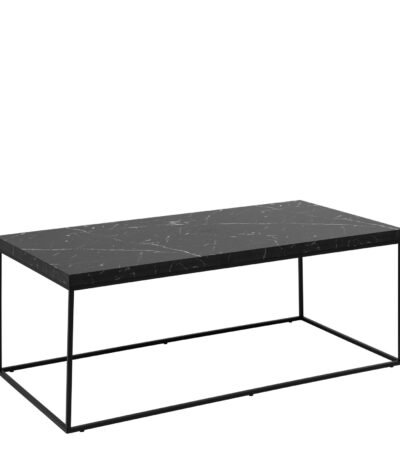 Barossa Coffee Table with Black Marble Marquina Top & Black Steel Base 110x55x45cm