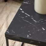 Barossa Coffee Table with Black Marble Marquina Top & Black Steel Base 110x55x45cm
