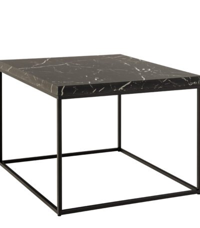 Barossa Coffee Table with Black Marble Marquina Top & Black Steel Base 60cm