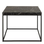 Barossa Coffee Table with Black Marble Marquina Top & Black Steel Base 60cm