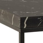 Barossa Coffee Table with Black Marble Marquina Top & Black Steel Base 60cm