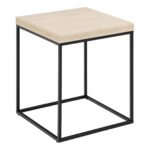 Barossa Coffee Table with Travertine Rough Paper Top & Black Powder Steel Base 40cm
