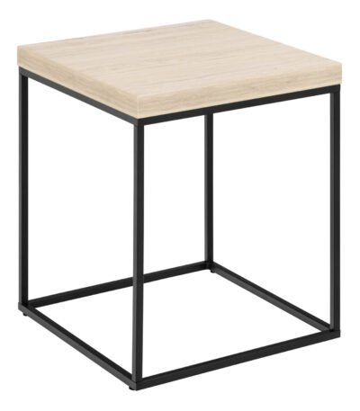 Barossa Coffee Table with Travertine Rough Paper Top & Black Powder Steel Base 40cm
