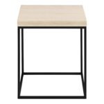 Barossa Coffee Table with Travertine Rough Paper Top & Black Powder Steel Base 40cm