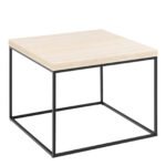 Barossa Coffee Table with Travertine Rough Paper Top & Black Powder Steel Base 60cm