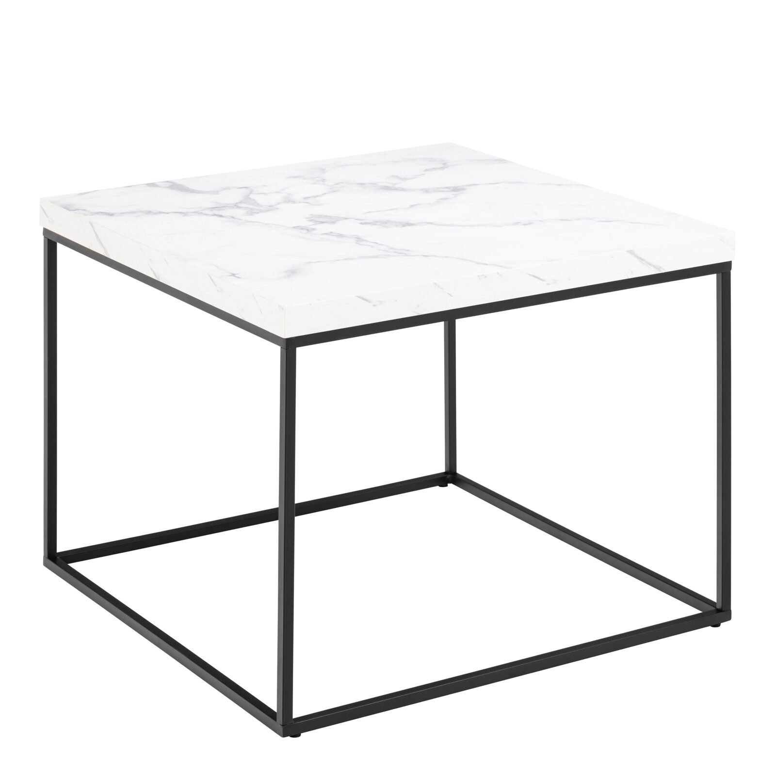 Barossa Coffee Table with White Marble Carrara Top & Black Steel Base 60cm Barossa Coffee Table with White Marble Carrara Top & Black Steel Base 60cm