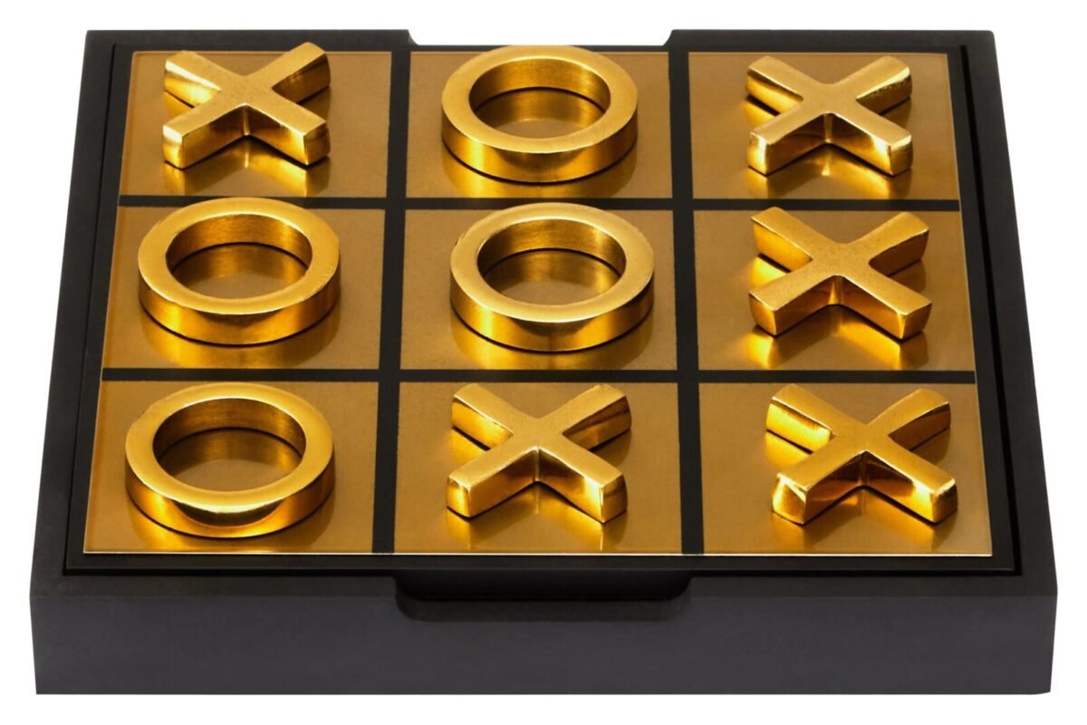 Barra Black and Gold Aluminium Noughts and Crosses