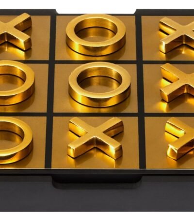 Barra Black and Gold Aluminium Noughts and Crosses
