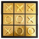 Barra Black and Gold Aluminium Noughts and Crosses