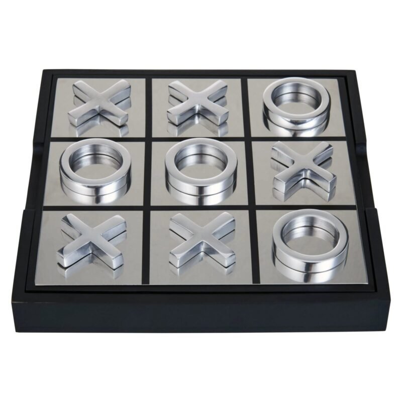 Barra Black and Silver Noughts and Crosses
