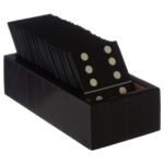 Barra Black Domino Set with Black Dominoes