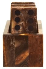 Barra Brown and Black Finish Domino Set