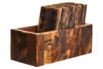 Barra Brown and Black Finish Domino Set