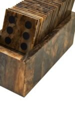 Barra Brown and Black Finish Domino Set