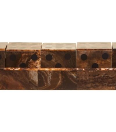 Barra Brown and Black Finish Five Dice Set