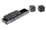 Barra Grey Bone Dice Set with Black Dice