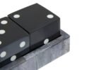 Barra Grey Bone Dice Set with Black Dice