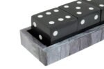 Barra Grey Bone Dice Set with Black Dice
