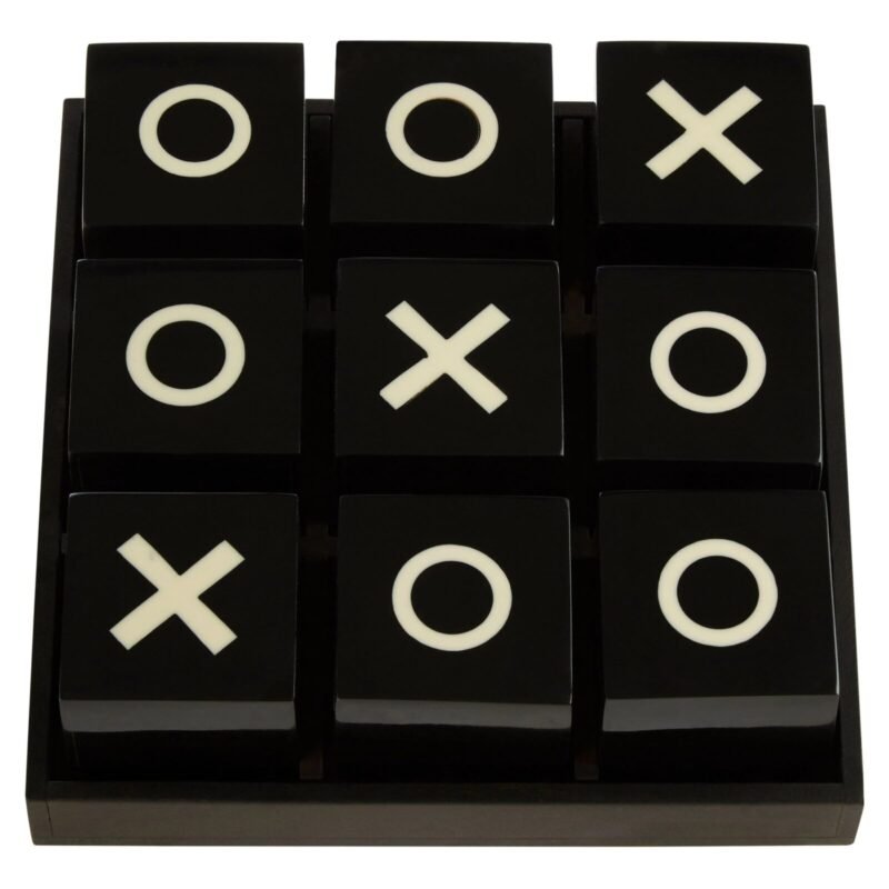 Barra Large Black and White Noughts & Crosses Game