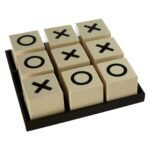 Barra Large White and Black Noughts & Crosses Game